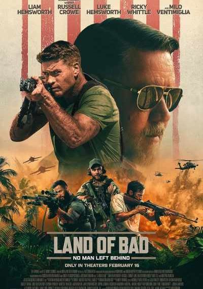 Land of Bad (2024) BRRip Dual Audio Hollywood movie 2024